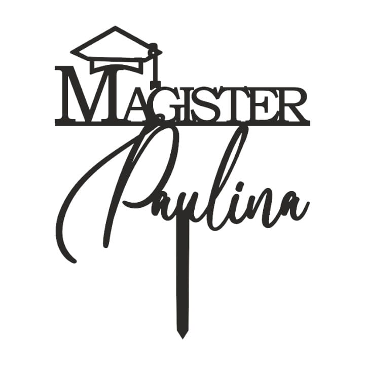 Topper na tort dla magistra z imieniem MAGISTER